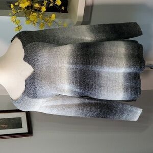 AJ Andrea Jovine gray sweater. Acrylic, wool blend. Size large.  Boat neck. Soft